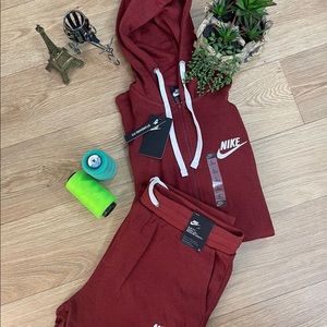 Burgundy Nike Jogger Set